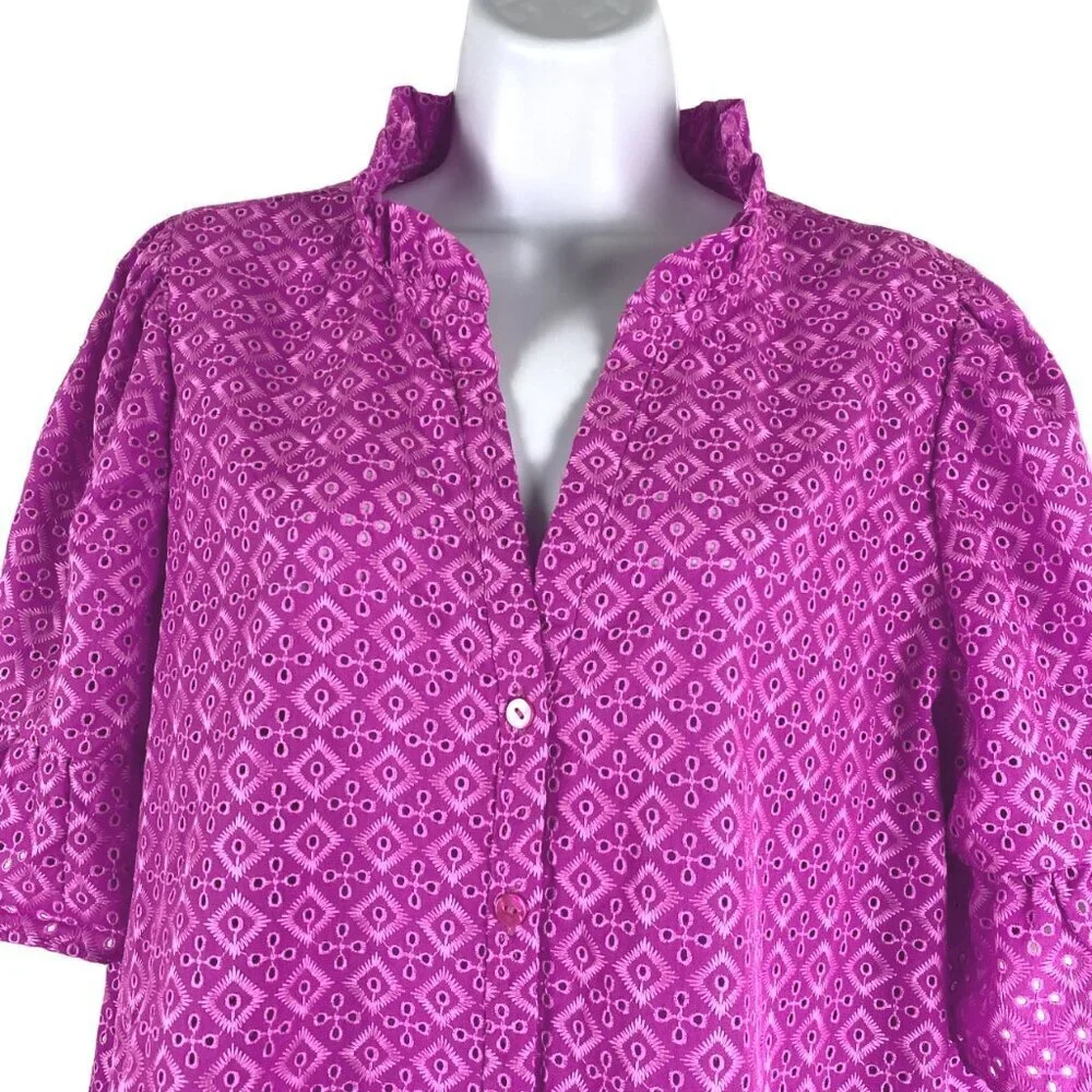 Lilly Pulitzer Pink Button Down Shirt - Picture 3 of 12